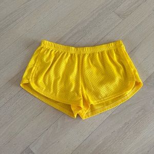 Yellow mesh soffe shorts